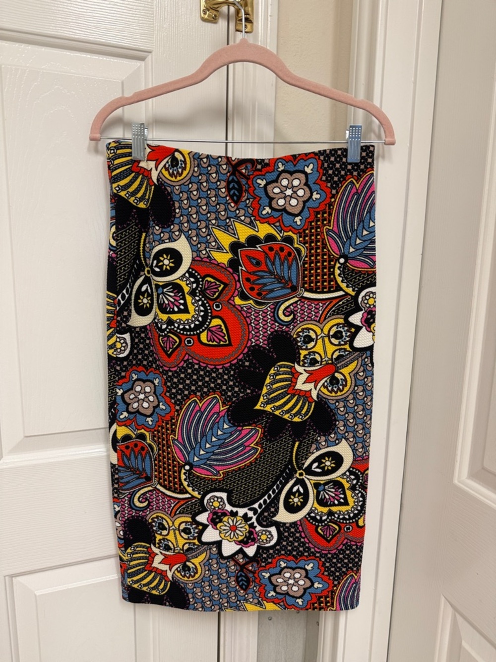 Eci Multicolor Floral Print Pencil Skirt